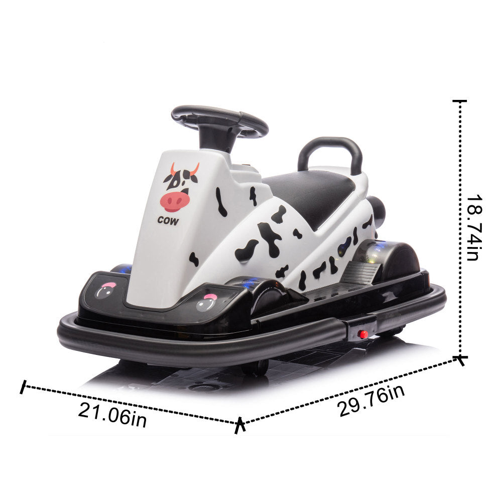 Ride-On Motorized Bumper Car with Integrated System and Cute Design for Ages 3-5