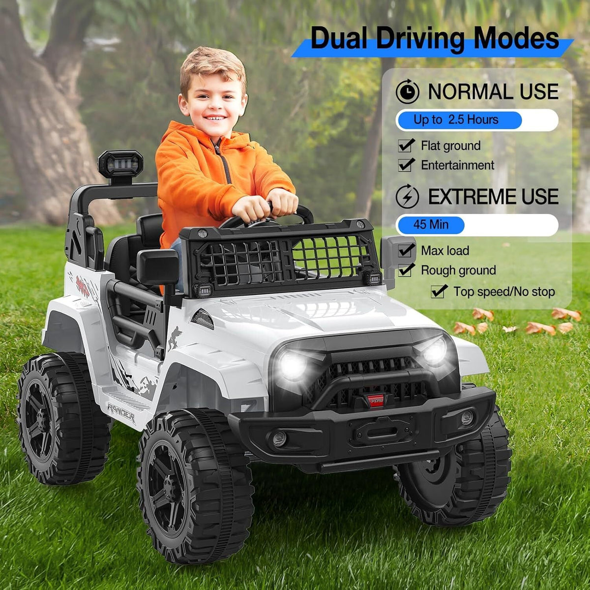 12V Electric Ride-On Truck Car for Kids with Remote Control and Music