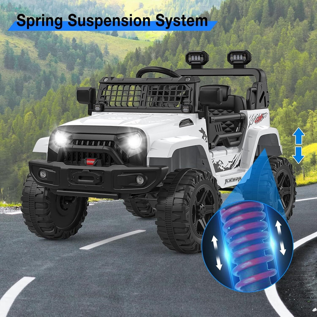 12V Electric Ride-On Truck Car for Kids with Remote Control and Music
