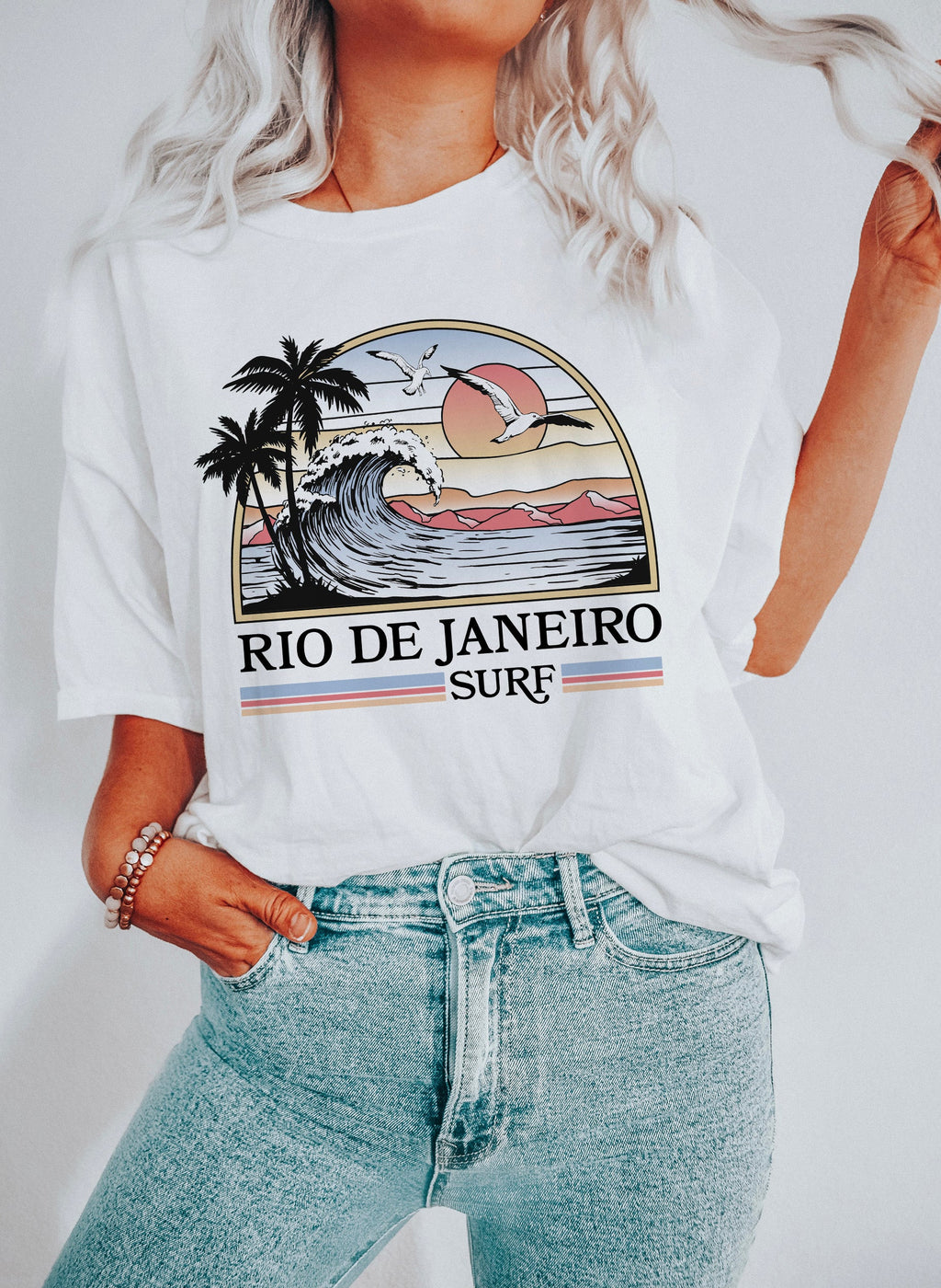 Rio De Janeiro Surf Beach Paradise Sunlit Waves And Endless Coastal Vibes Comfort Colors Tee