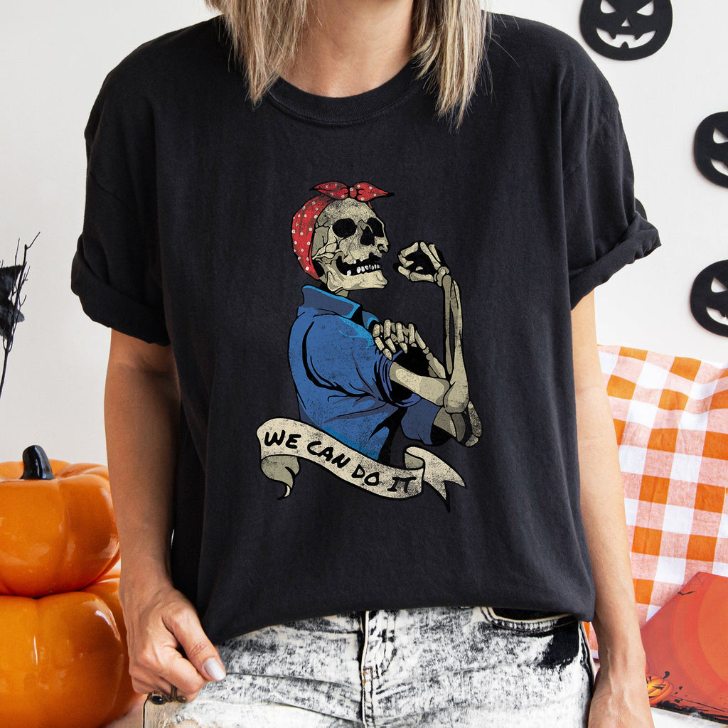 Rosie The Riveter We Can Do It Retro Halloween Iconic Poster Artwork Edition Comfort Colors Tee