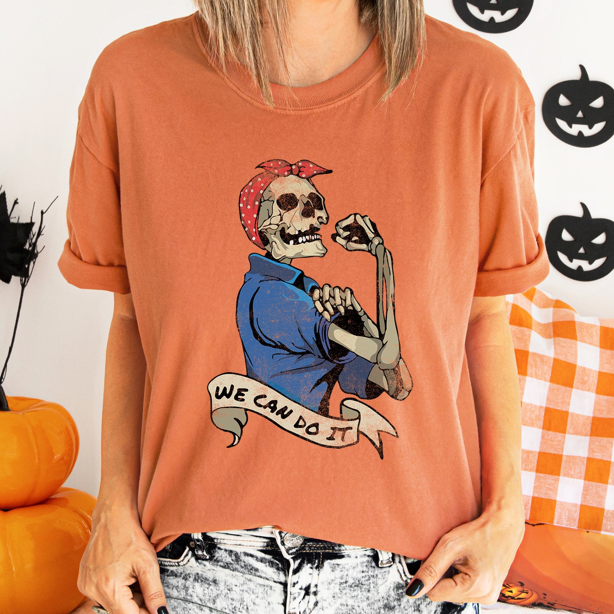 Rosie The Riveter We Can Do It Retro Halloween Iconic Poster Artwork Edition Comfort Colors Tee