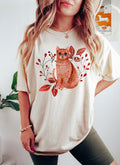 Scandinavian Folk Cat Nordic Folk Art Comfort Colors Tee For Cat Lovers And Folk Art Enthusiasts