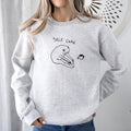 Self Care Frog Positivity Kindness Mental Health Mindful Living Motto Graphic Sweatshirt