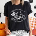 Skelly Cat Retro Halloween Comfort Colors Tee