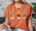Solid Liquid Gas Dinosaurs Funny Science Edition For Curious Minds Comfort Colors Tee