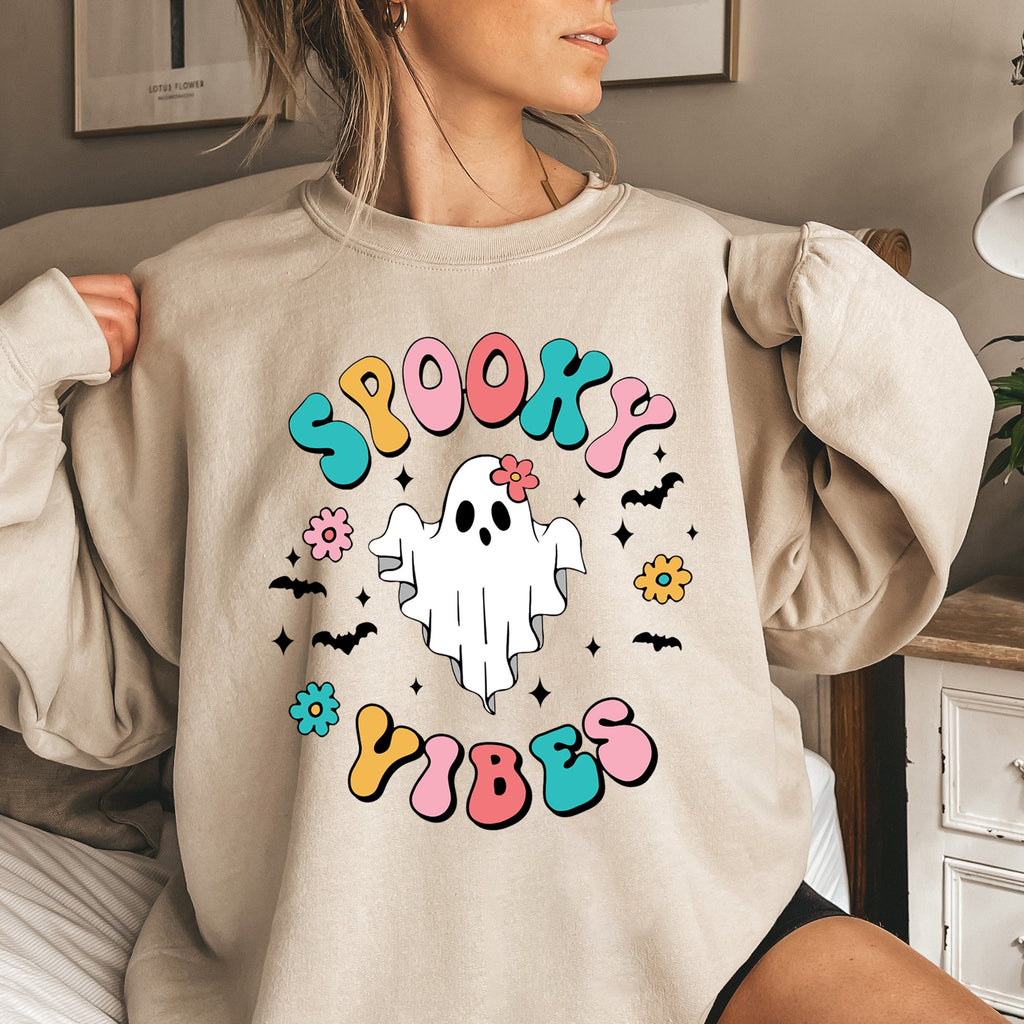 Spooky Vibes Vintage Halloween Midnight Moonlight Edition Limited Release Sweatshirt