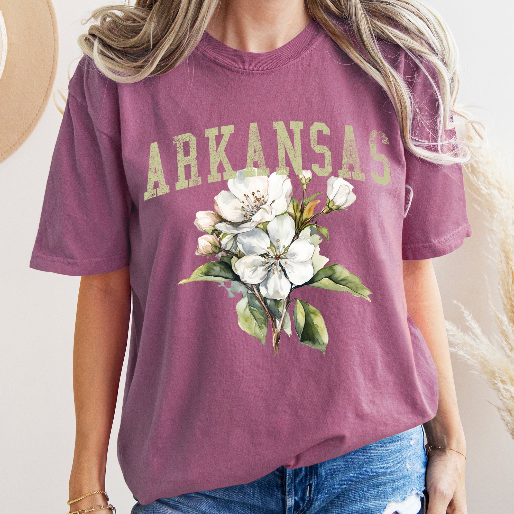 Arkansas State Flower Comfort Colors Tee