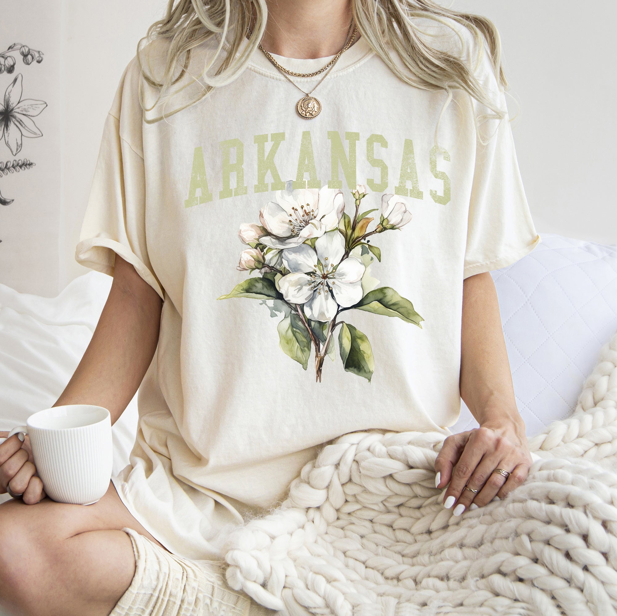 Arkansas State Flower Comfort Colors Tee