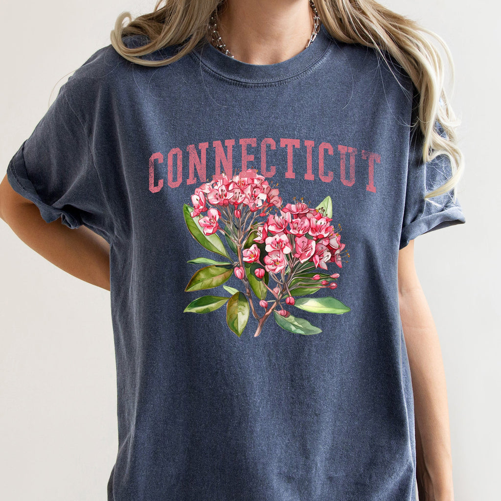 Connecticut State Flower Comfort Colors Tee