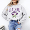 Illinois State Flower Vintage Illustration Emblem Graphic Charm Collection Sweatshirt