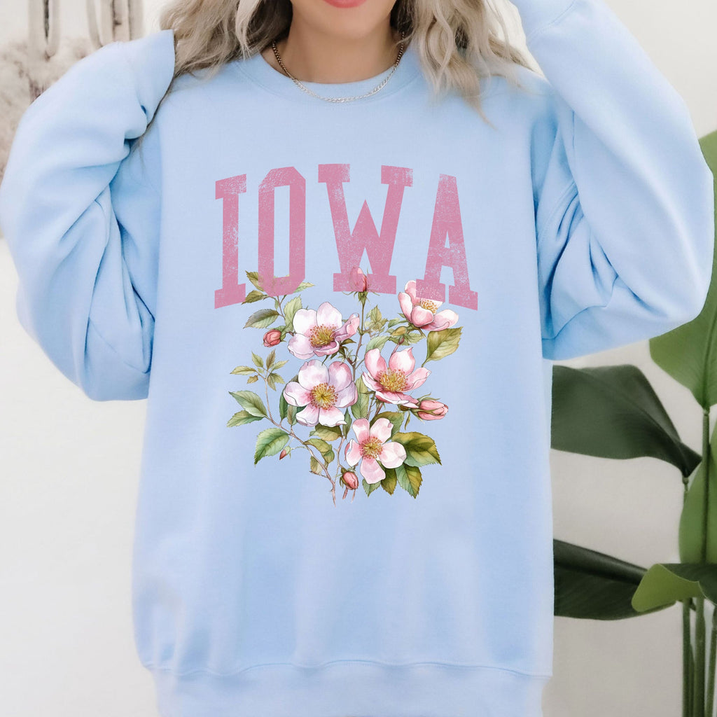 Iowa State Flower Forever Proud Hawkeyes State Pride Floral Emblem For Iowa State Fans Sweatshirt
