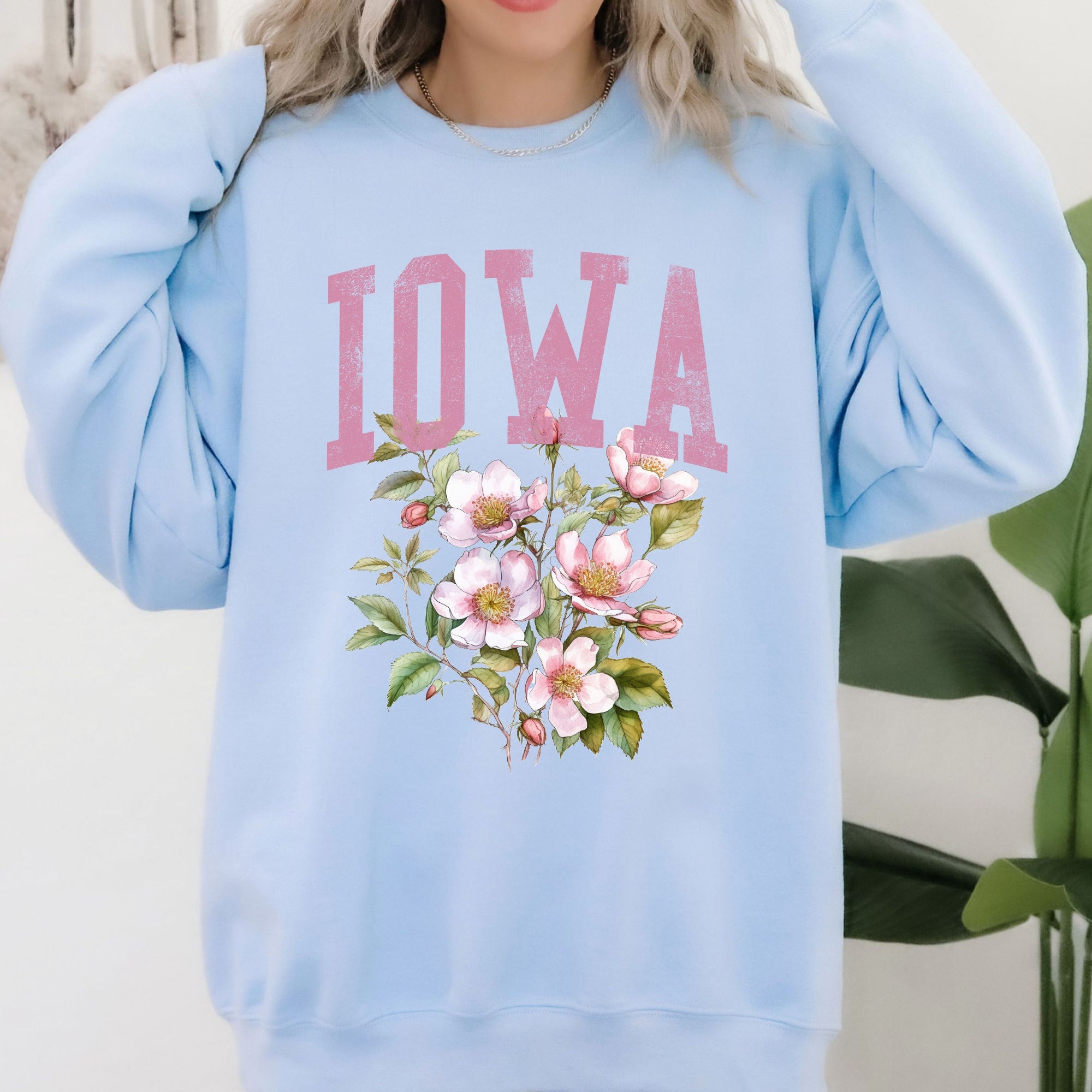 Iowa State Flower Forever Proud Hawkeyes State Pride Floral Emblem For Iowa State Fans Sweatshirt
