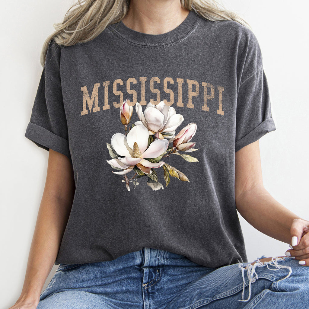 Mississippi State Flower Comfort Colors Tee