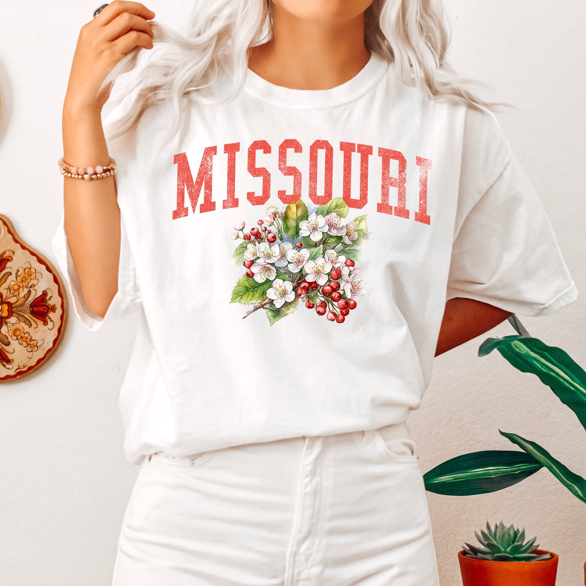 Missouri State Flower Botanical Illustration Celebrating Missouri Native Flora And Prairie Charm Comfort Colors Tee