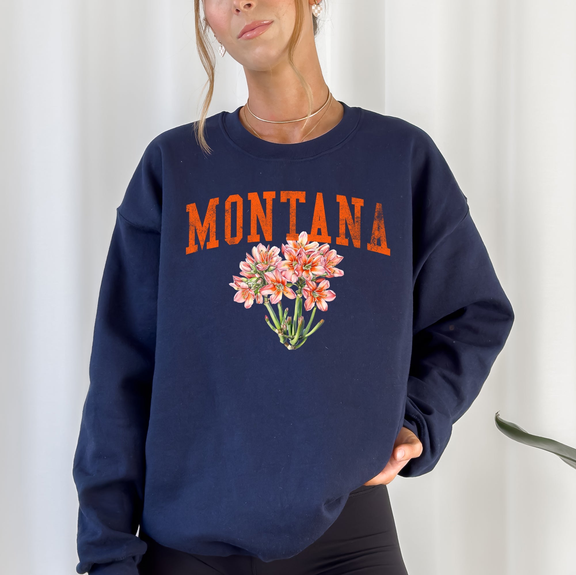 Montana State Flower Premium Cotton Blend Cozy Everyday Graphic Limited Edition Sweatshirt