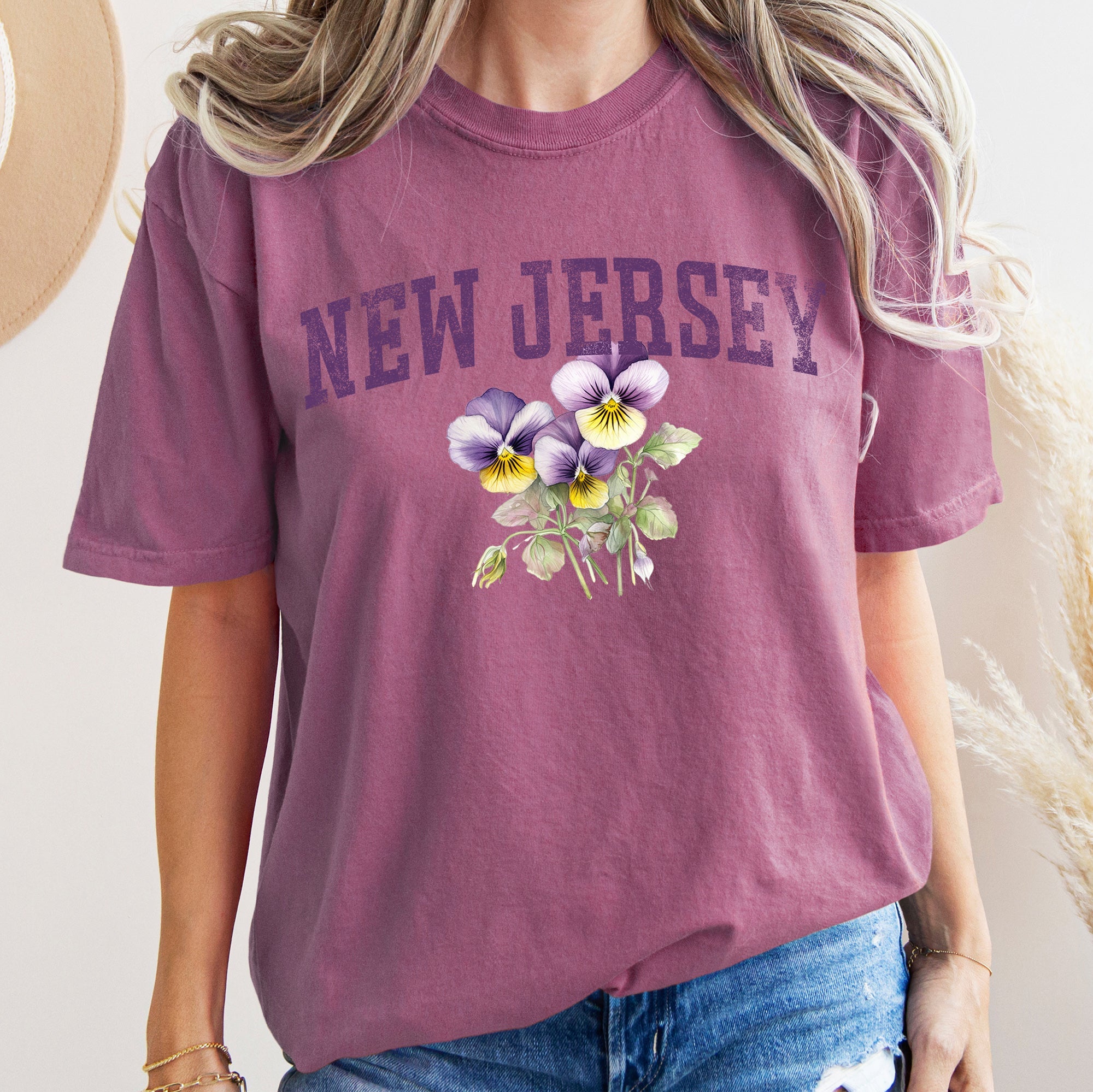 New Jersey State Flower Comfort Colors Tee