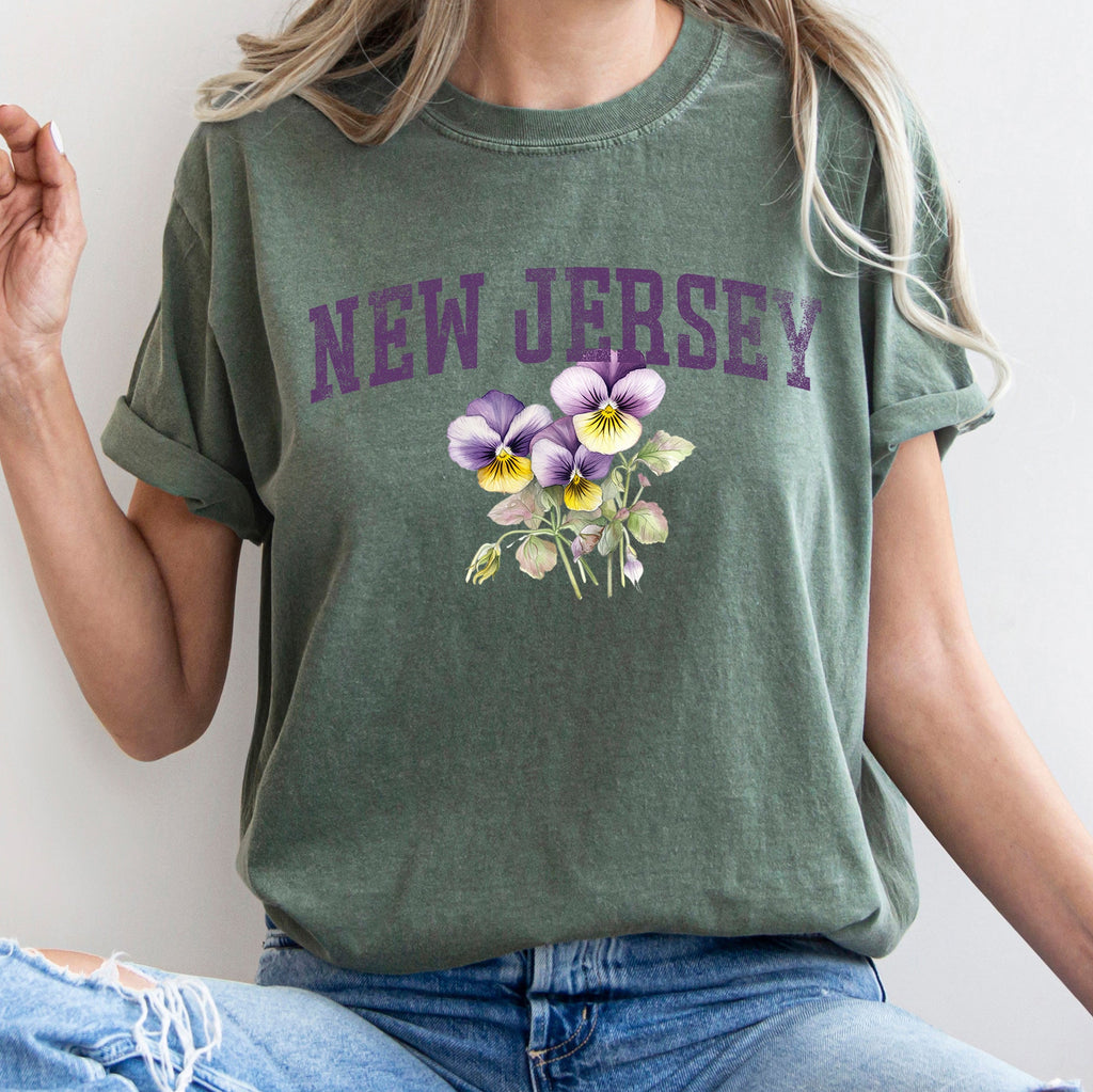 New Jersey State Flower Comfort Colors Tee