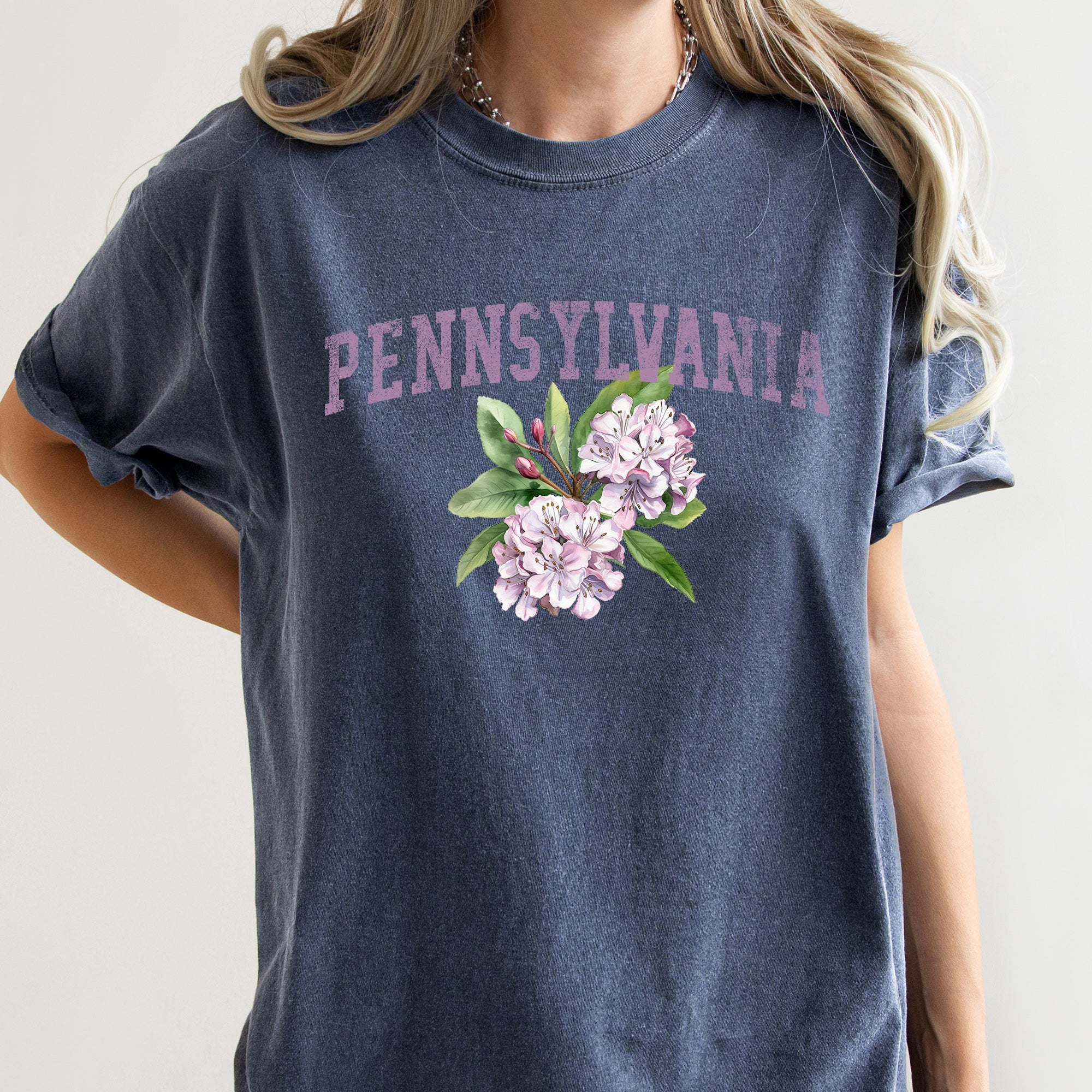 Pennsylvania State Flower Comfort Colors Tee