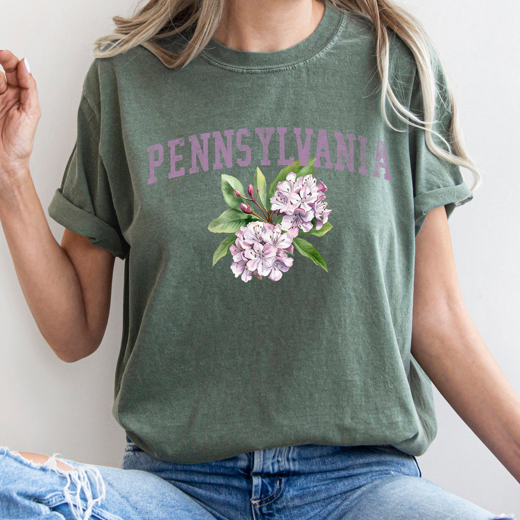 Pennsylvania State Flower Comfort Colors Tee