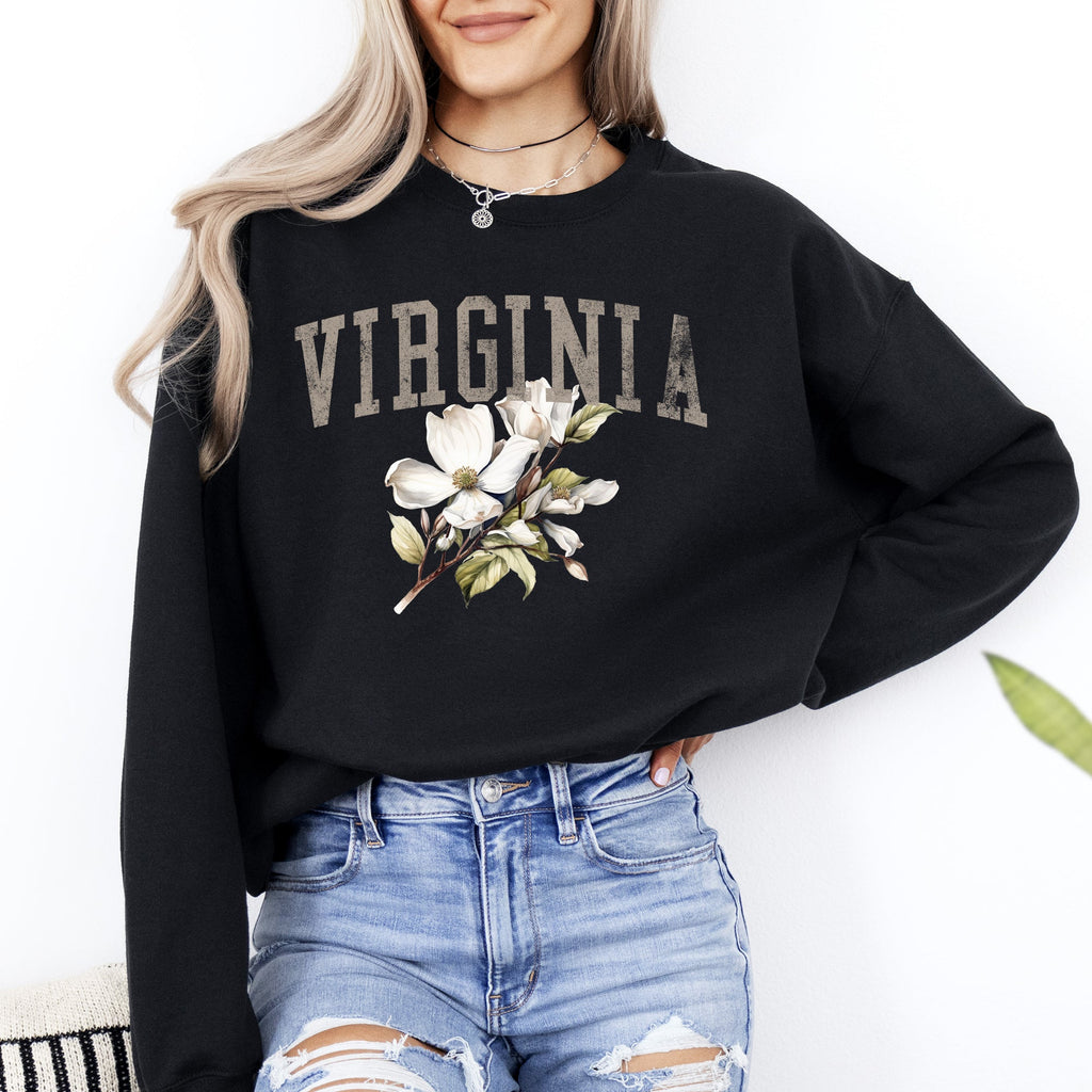 Virginia State Flower Botanical Graphic Pride Nature Emblem Southern State Pride Sweatshirt