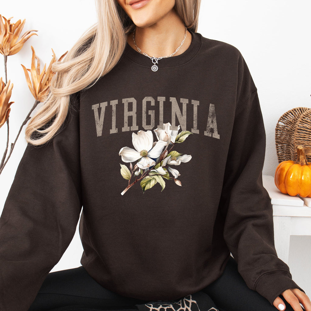 Virginia State Flower Botanical Graphic Pride Nature Emblem Southern State Pride Sweatshirt