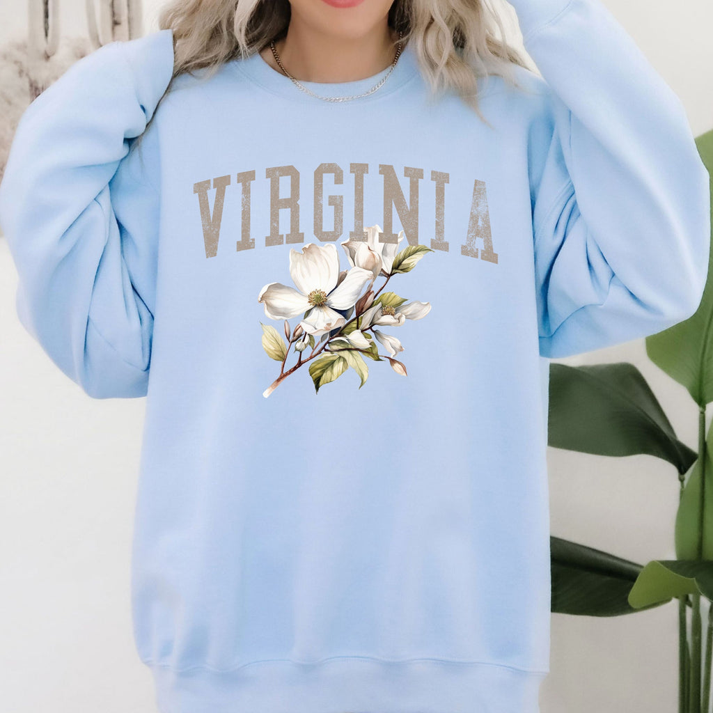 Virginia State Flower Botanical Graphic Pride Nature Emblem Southern State Pride Sweatshirt