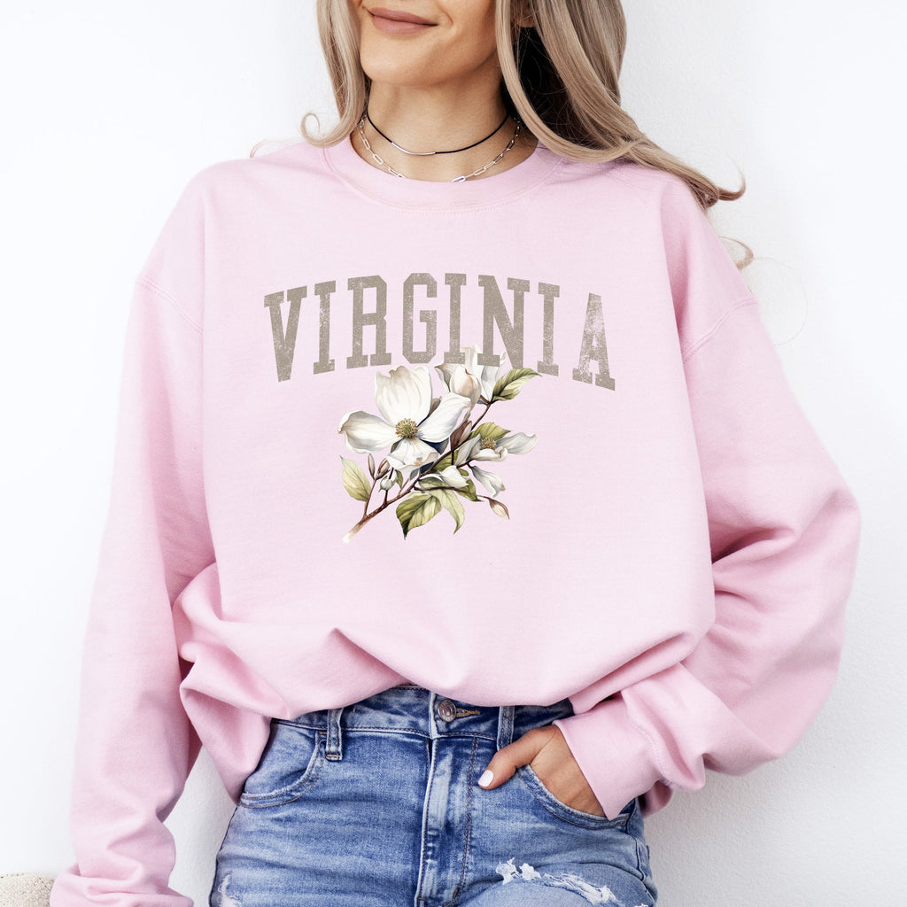 Virginia State Flower Botanical Graphic Pride Nature Emblem Southern State Pride Sweatshirt