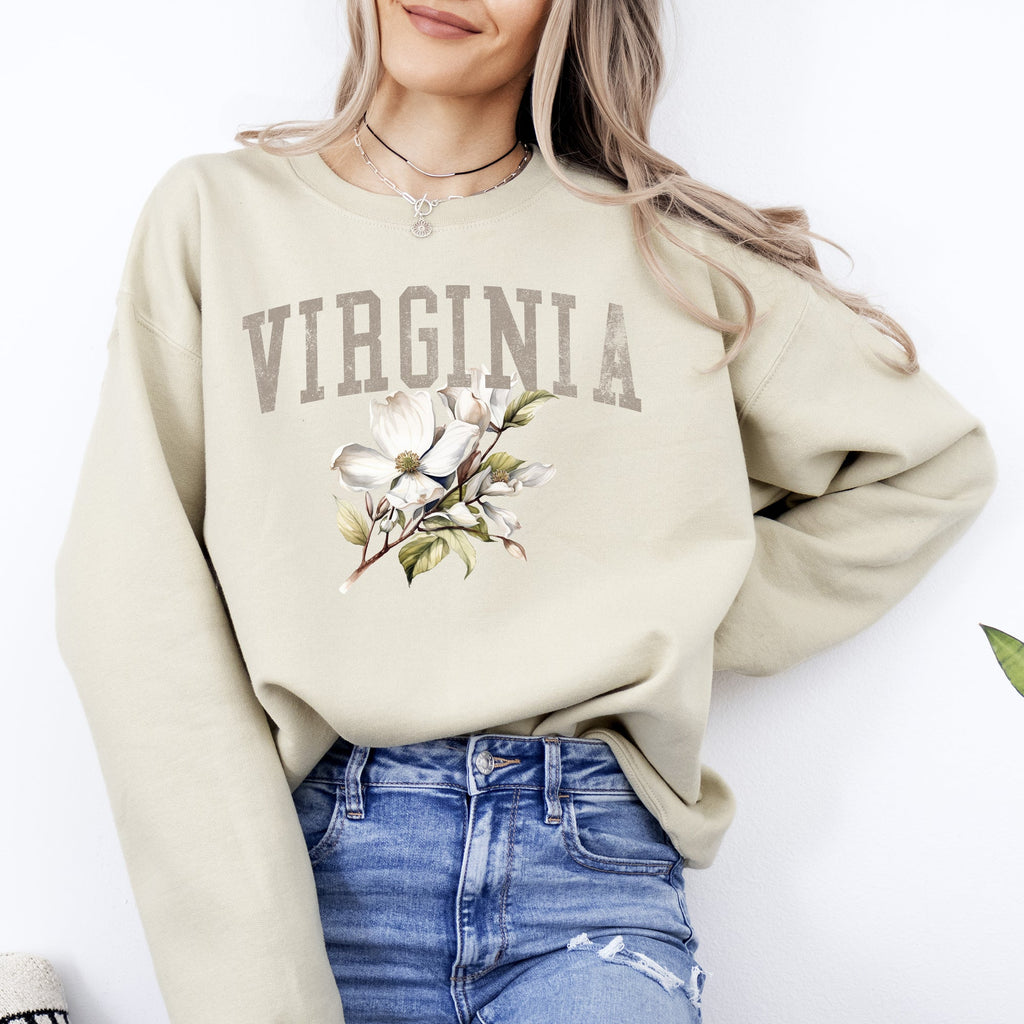 Virginia State Flower Botanical Graphic Pride Nature Emblem Southern State Pride Sweatshirt