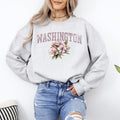 Washington State Flower Pacific Northwest Floral Illustration Edition Graphic Sweatshirt
