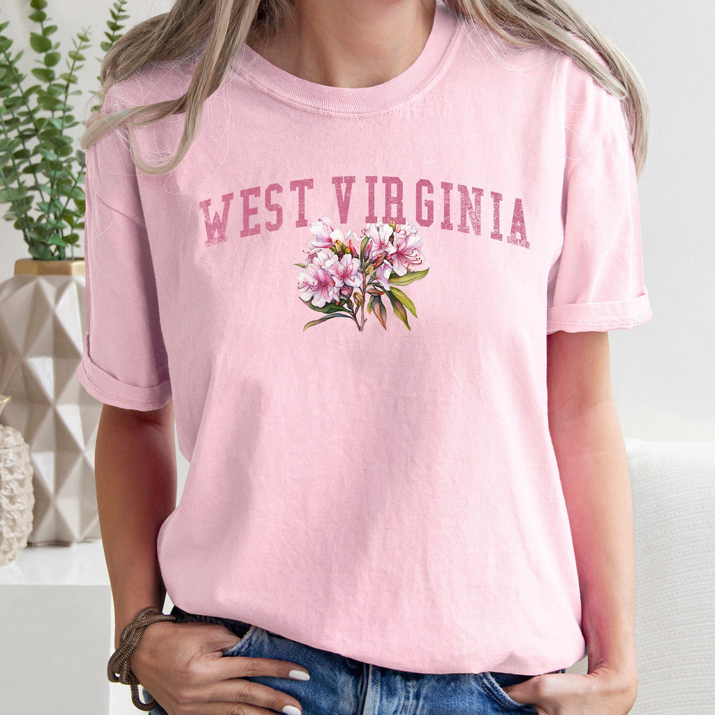 West Virginia State Flower Comfort Colors Tee