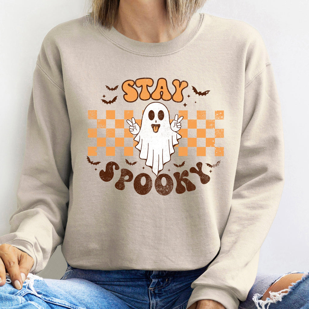 Stay Spooky Vintage Halloween Retro Graphic Nightwear Collection Deluxe Edition Sweatshirt