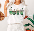 Lucky A Latte Coffee Drinks Clover Coffee Lover Graphic Expression Comfort Colors Tee