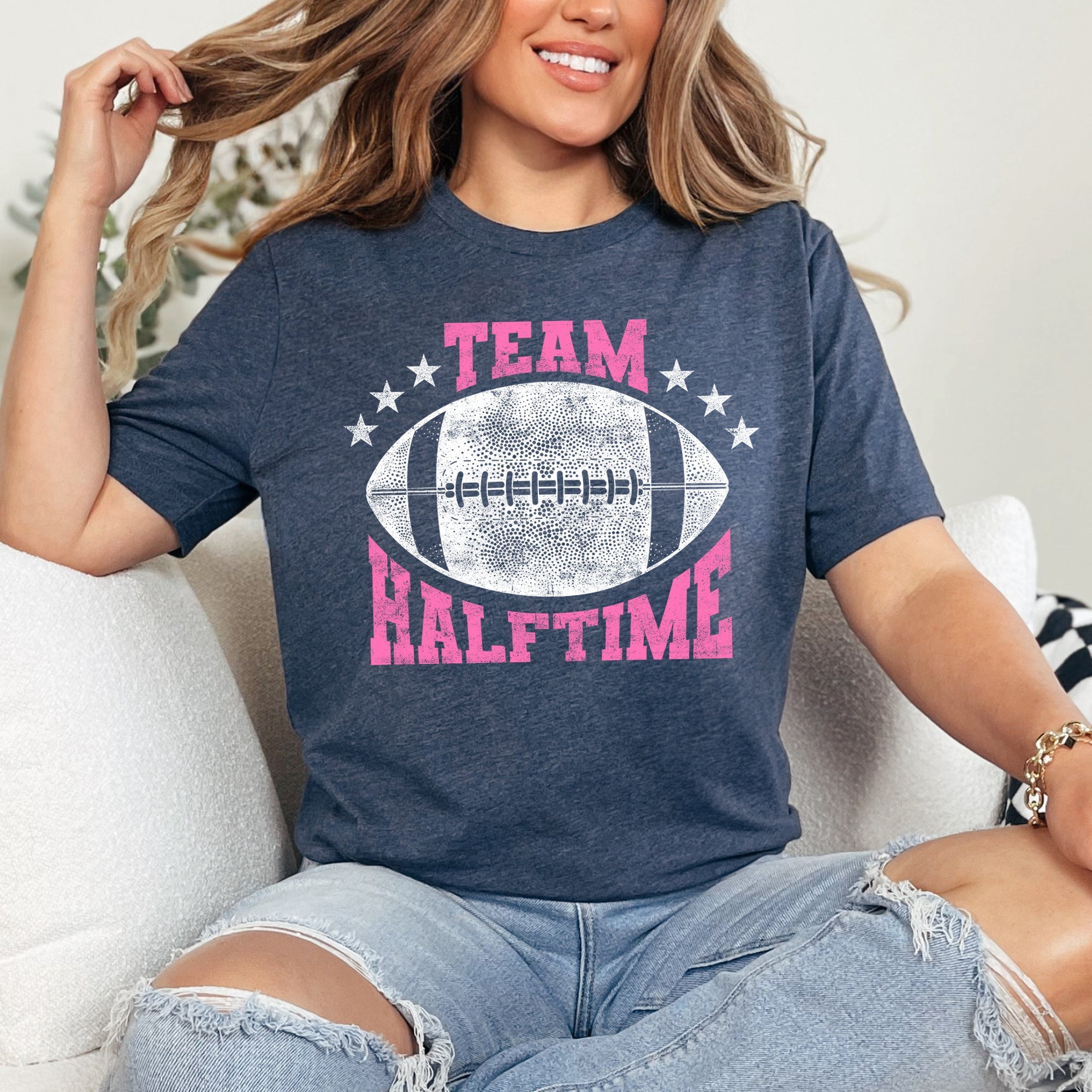 Team Halftime Football Sports Both Teams Game Day Rivalry Stadium Edition Graphic Tee
