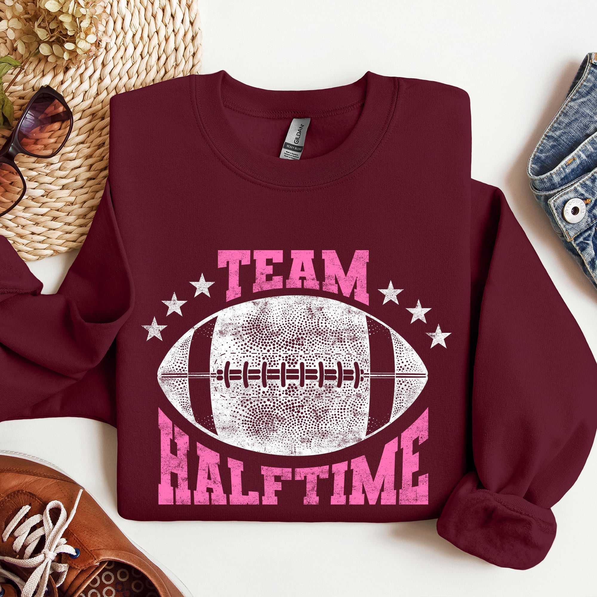 Team Halftime Football Sports Fans Both Teams Game Day Pride And Rivalry Sweatshirt