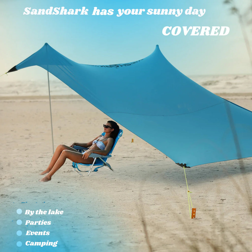 FINAL SALE-CLEARANCE Large Pop Up Beach Tent for Outdoors.