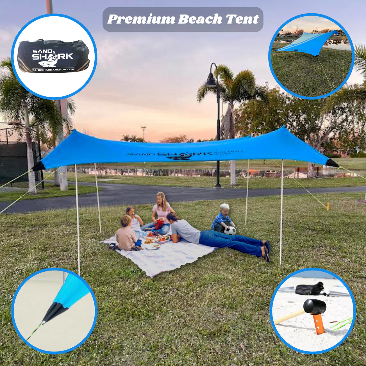 FINAL SALE-CLEARANCE Large Pop Up Beach Tent for Outdoors.