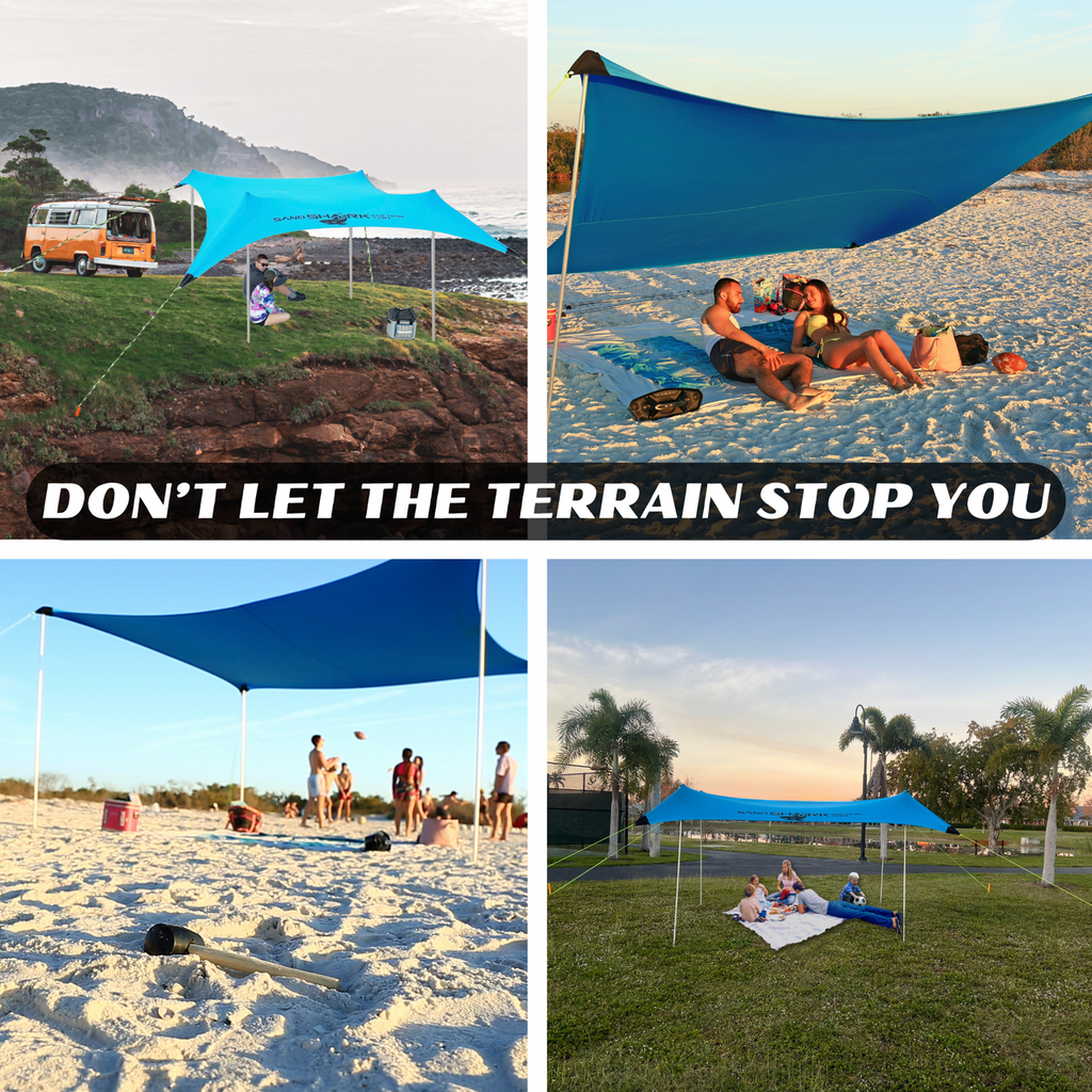 FINAL SALE-CLEARANCE Large Pop Up Beach Tent for Outdoors.