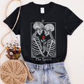 The Lovers Tarot Skeletons Mystical Magic Gothic Romance Edition Collection Graphic Tee