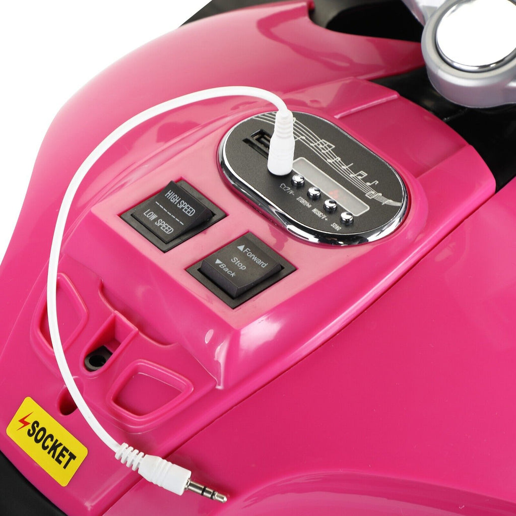TOBBI 12V Electric Motorcycle Toy for Kids with Training Wheels - Battery Powered Ride-On Fun!