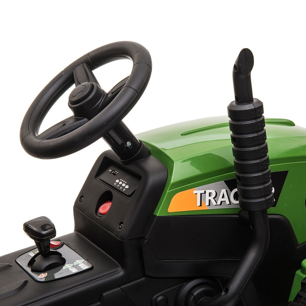 TOBBI 12V Kids Ride-On Tractor with Detachable Trailer - Electric Vehicle for Endless Fun!