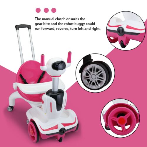 TOBBI 3-in-1 Electric Scooter Robot Buggy: A Versatile 6V Ride-On Vehicle with Remote Control