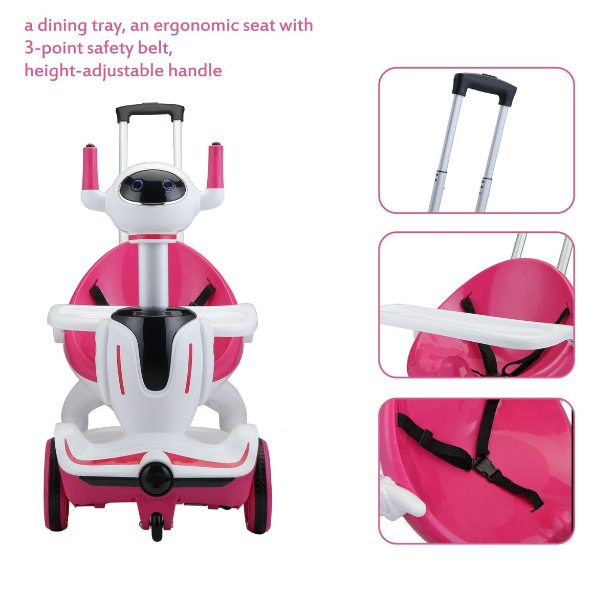 TOBBI 3-in-1 Electric Scooter Robot Buggy: Transformative Ride-On Vehicle with Remote Control