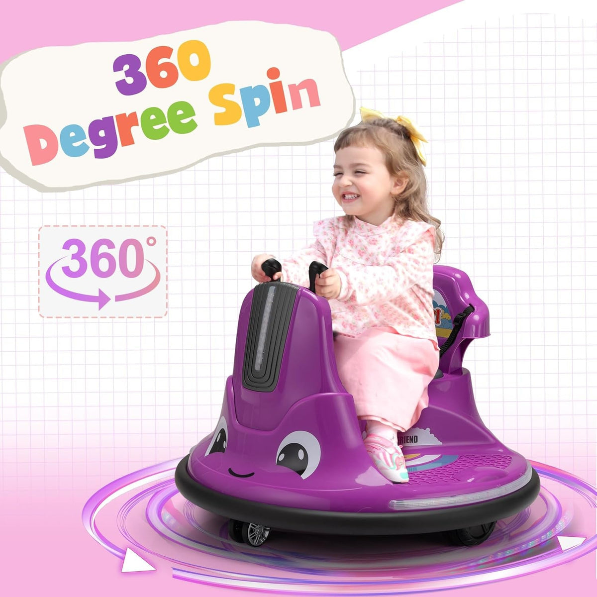 12V Electric Toddler Ride-On Snail-Shaped Car with Remote Control and Safety Bumper