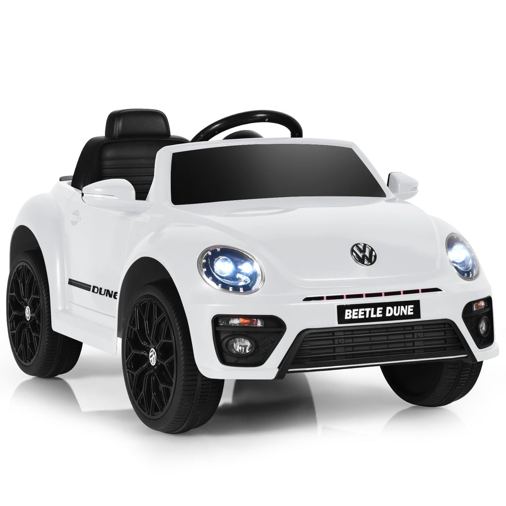 12V Electric Ride-On Volkswagen Beetle Car for Toddlers with Remote Control