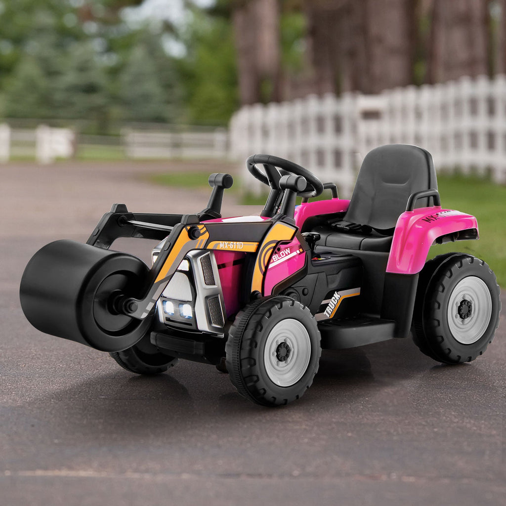 12V Electric Tractor with Remote Control, Music, and LED Lights for Kids