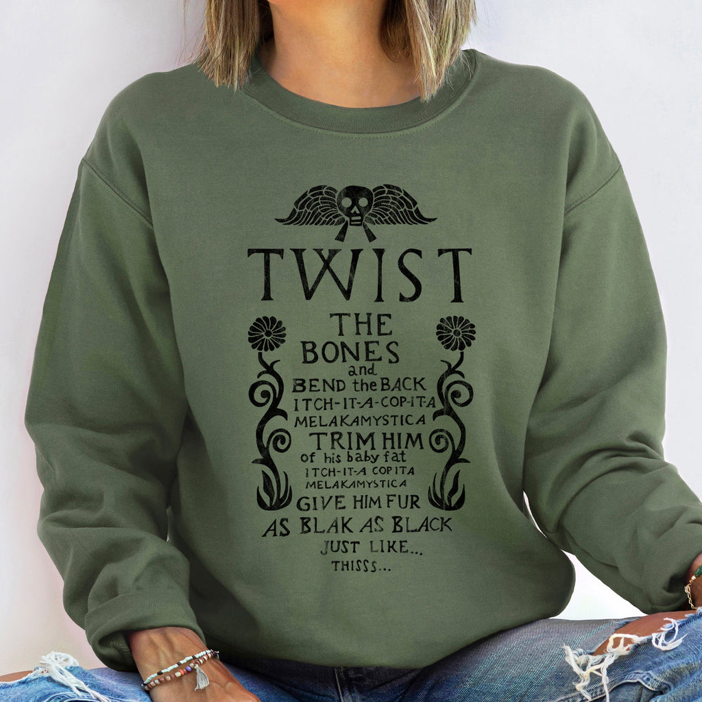 Twist The Bones Vintage Halloween Cozy Fleece Graphic Limited Edition Sweatshirt