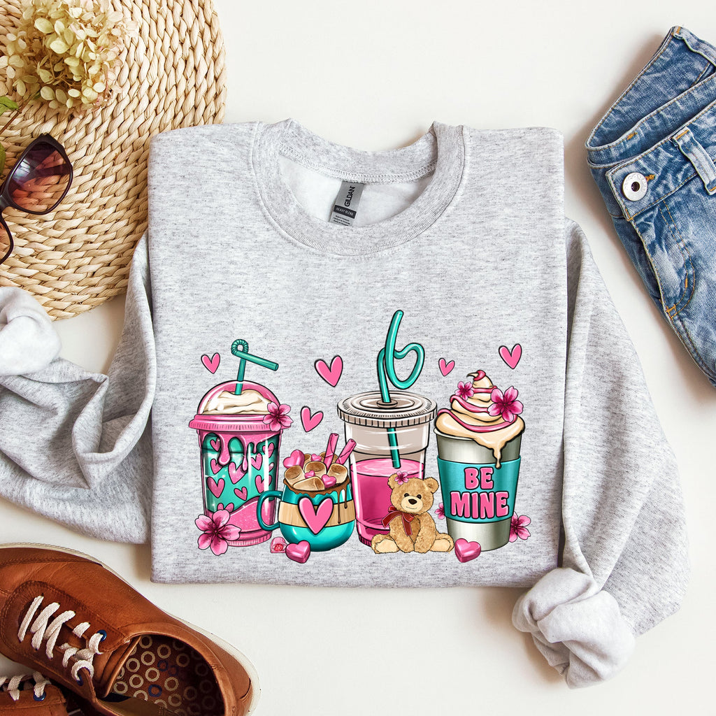 Valentine's Coffee Lover Cozy Valentine's Day Edition Premium Fleece Comfort Fit Sweatshirt