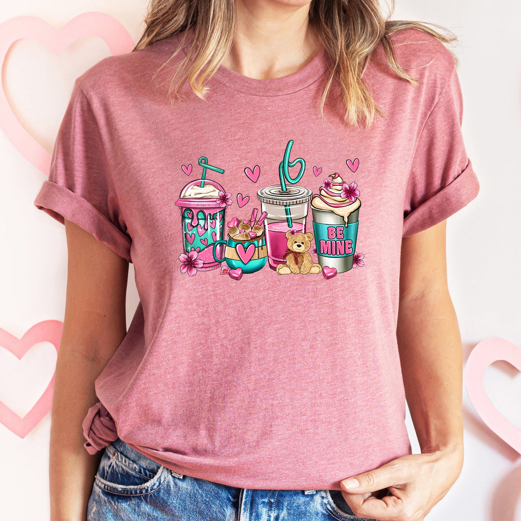 Valentine's Coffee Lover Cozy Hearts Edition Soft And Bold For Everyday Coffee Moments Graphic Tee