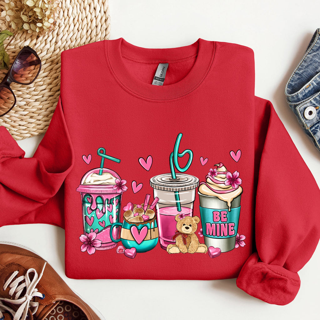 Valentine's Coffee Lover Cozy Valentine's Day Edition Premium Fleece Comfort Fit Sweatshirt